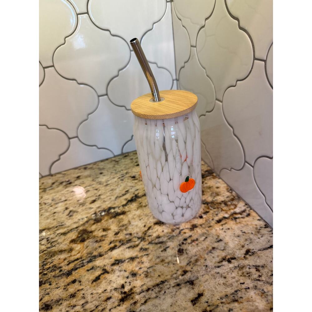 Anthropologie-Mystic Confetti Icon Juice Glass Tumbler with Lid -NWT - Picture 4 of 6
